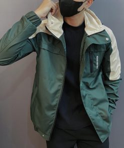 Áo khoác dù nam cán 2 lớp phối nón có túi trong