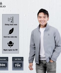 Áo khoác gió dành cho nam ENILO OFFICIAL chất liệu cotton nylon chống thấm cản gió giữ ấm tốt AG422-thoitrangcenter