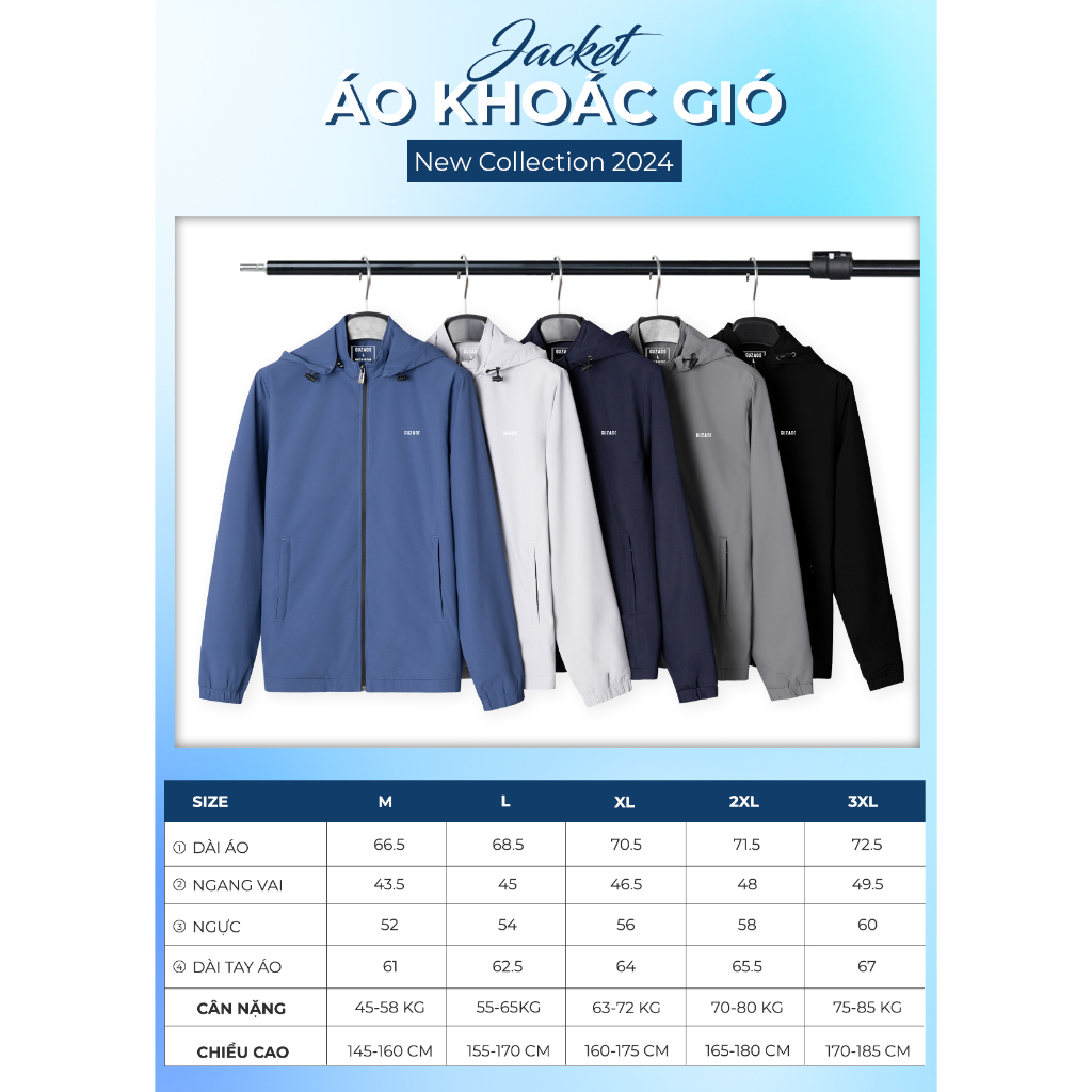 chất liệu kháng bụi và gió GAKG15-thoitrangcenter