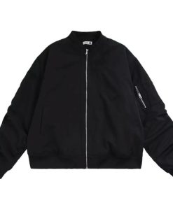 Áo Bomber Jacket Tay Nhún Nam nữ - dù 2 lớp dày dặn form rộng siêu xinh-thoitrangcenter