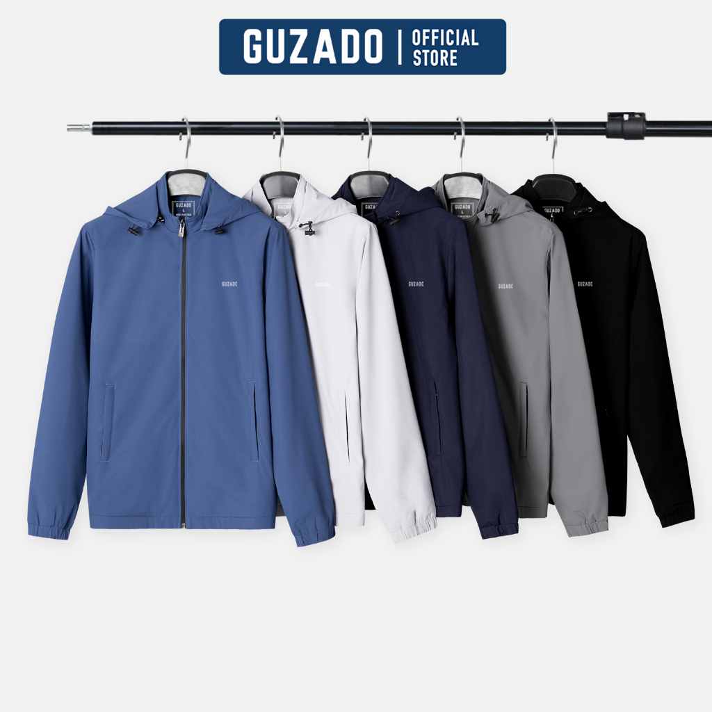 Áo khoác gió nam GUZADO cao cấp chống nước nhẹ
