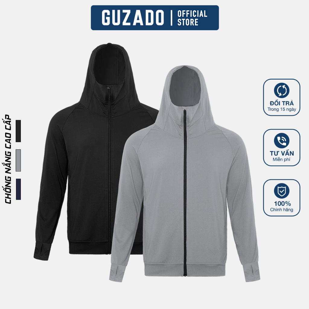 Áo Khoác Nam Guzado Cao Cấp Chất Thun Lạnh Chống Nắng Chống Gió Thiết Kế Thoáng Mát Thoải Mái GCN-thoitrangcenter