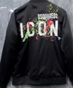 Áo Khoác dsq ICON In Họa Tiết Sau Áo Khoác Gió Nam Dsquared2 Icon Vẩy Sơn Màu Hot