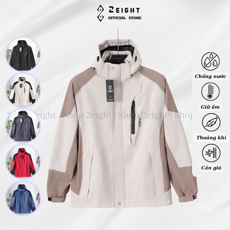 Áo khoác gió nam nữ cao cấp có mũ chống nước 2 lớp