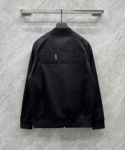 Áo khoác gió bomber nam nữ CD thêu mác logo chữ nổi hai mặt bo ống chun sọc gân 2 lớp basic boy phố AK215P-thoitrangcenter