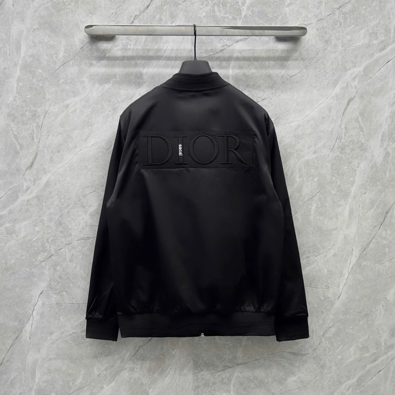 Áo khoác gió bomber nam nữ CD thêu mác logo chữ nổi hai mặt bo ống chun sọc gân 2 lớp basic boy phố AK215P-thoitrangcenter