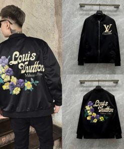 Áo khoác gió bomber nam nữ Eo Vì in logo ngực phối hoạ tiết chữ chùm hoa sau lưng 2 lớp boy phố-thoitrangcenter