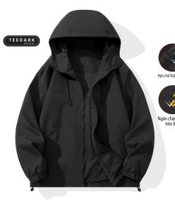 Áo Khoác Gió Nam Nữ Mũ Cao Cấp 2 Lớp By TEEDARK Kháng Nước Chống Nắng Form Rộng Kiểu Dáng Unisex-thoitrangcenter