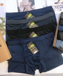 Hộp 4 Quần Xì Sịp Nam Thông Hơi Lỗ Nhỏ Siêu Mịn - Quần Lót Nam Boxer Dạng Lưới cao cấp NO409-thoitrangcenter