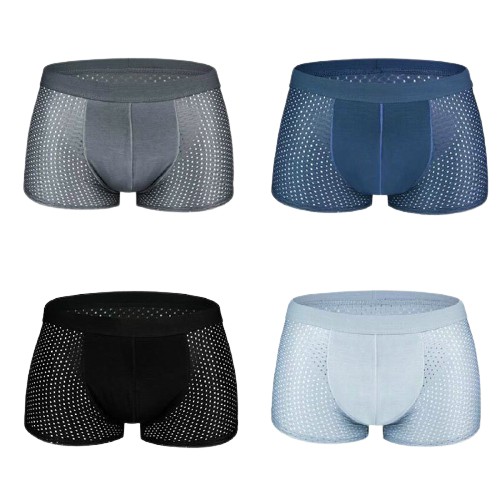 Hộp 4 Quần lót nam Men408 Boxer cao cấp chất thông hơi đẹp quần sịp nam đùi mềm mại co dãn-thoitrangcenter