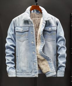 Hàng loại 1 - Áo khoác jean lót lông cừu phong cách retro phong cach hip hop-thoitrangcenter