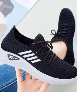 Giầy thể thao nữ dây buộc SPORT 4 màu đế 3cm - Giày Mã 029-thoitrangcenter