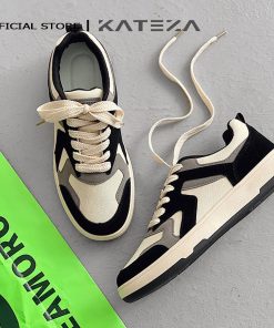 Giày thể thao nam KATEZA58 canvas kết hợp da lộn thoáng khí phong cách trẻ trung năng động full size-thoitrangcenter