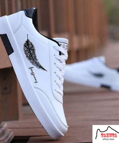 Giày nam sneaker thể thao màu trắng cổ cao cho học sinh phong cách Hàn Quốc TAKUTA mã LC-thoitrangcenter