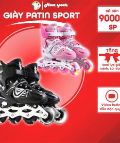 Giày patin trượt Sport dành cho trẻ em người lớn có thể điều chỉnh to nhỏ batin batanh tặng cánh-thoitrangcenter