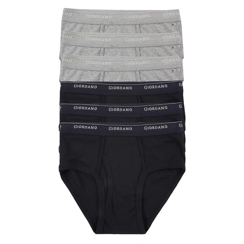 (Sẵn) Set 6 quần sịp cotton Giordano vợt sale chính hãng-thoitrangcenter