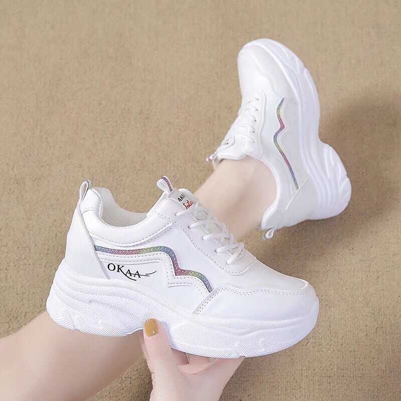 (fom nhỏ tăng 2 size)GIẦY THỂ THAO ĐỘN ĐẾ 7cm TĂNG CHIỀU CAO-thoitrangcenter