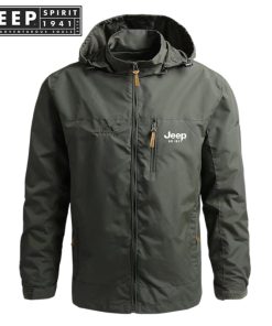 JEEP SPIRIT 1941 ESTD Quần áo leo núi ngoài trời Windproof Áo khoác trùm đầu không thấm nước-thoitrangcenter