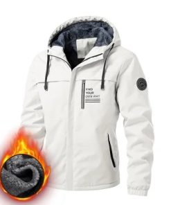 Áo khoác nam có mũ trùm đầu mùa đông màu trơn sang trọng ấm áp dày dặn phù hợp với thể thao ngoài trời đơn giản thoải mái-thoitrangcenter