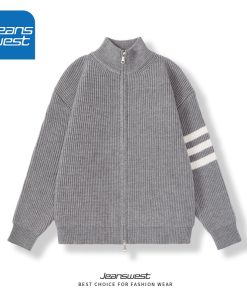 Jeanswest Áo khoác len nam cổ đứng khóa kéo đôi phong cách Hàn Quốc kiểu dáng thời trang mùa đông dễ phối đồ-thoitrangcenter