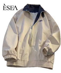 Áo Khoác Thể Thao Tay Dài Màu Trơn Phong Cách Harajuku Nhật Bản Thời Trang Cho Nam Và Nữ-thoitrangcenter