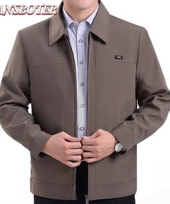 Áo khoác nam LANSBOTER Thu Đông Trung Niên Rời Lông Cừu Dày Áo Khoác Cotton Thường Ngày-thoitrangcenter