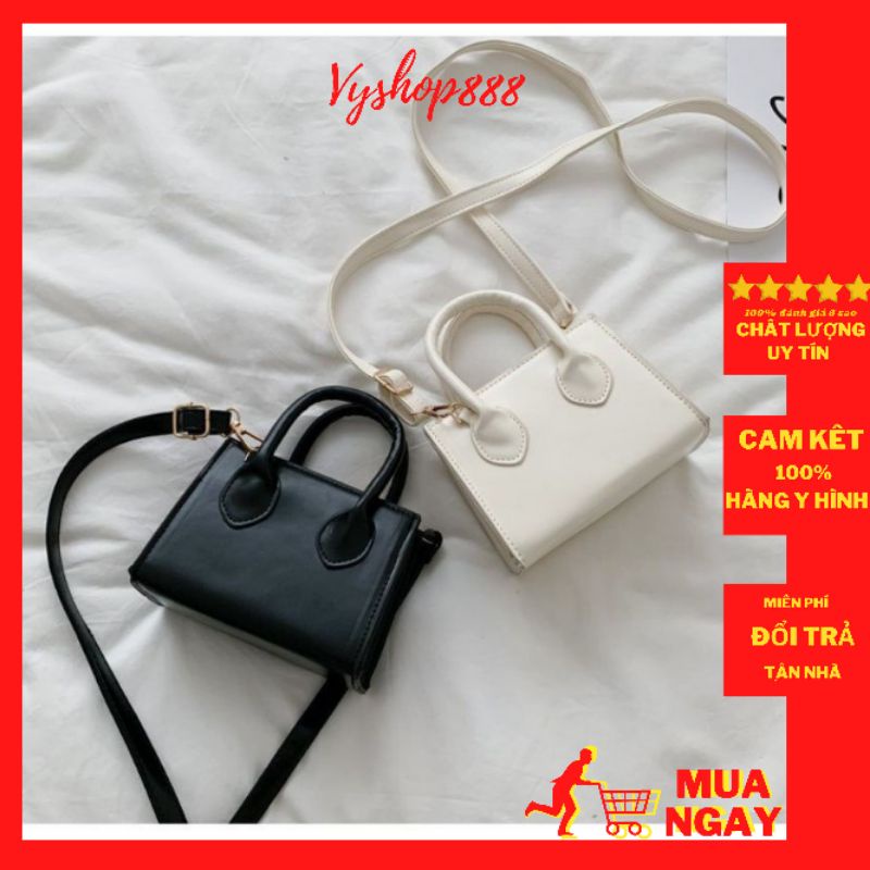 Túi xách nữ cầm tay đeo chéo sz18 da mềm mịn 2 quai xách A08-thoitrangcenter