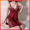 Váy Ngủ Nữ Sexy Váy Ngủ Lụa Viền Ren Xẻ Hông Gợi Cảm Nhiều Màu-thoitrangcenter
