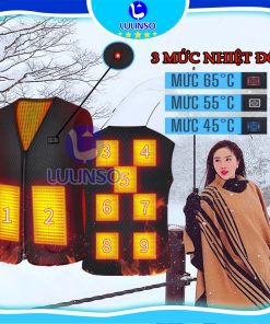 [HÀNG CAO CẤP] Áo Sưởi Ấm NIKITO Công Nghệ Nhật Bản 2024 Áo Khoác Điện Ghile sử dụng điện từ pin dự phòng