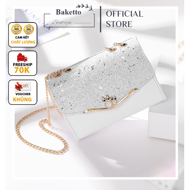 túi xách nữ kim tuyến có khóa 2 con cú dễ thương cho các bạn trẻ xinh đẹp TC15-thoitrangcenter