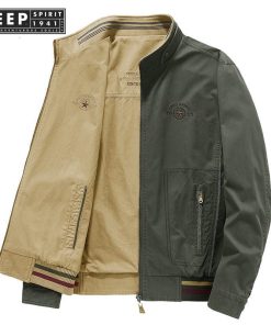JEEP SPIRIT 1941 ESTD Áo Khoác Nam Dáng Rộng Cổ Đứng Thời Trang Mùa Thu 2022-thoitrangcenter