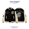 Áo khoác jacket local brand vasity Racer City Cycle chất dạ phối da unisex form rộng nam nữ oversize-thoitrangcenter