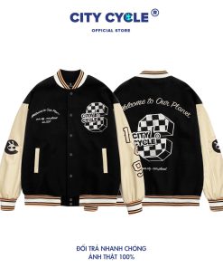Áo khoác jacket local brand vasity Racer City Cycle chất dạ phối da unisex form rộng nam nữ oversize-thoitrangcenter