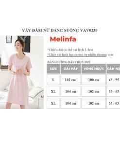 kẻ ngang mặc nhà hàng ngày vải Cotton tự nhiên thoáng mát mã VAV0239-thoitrangcenter