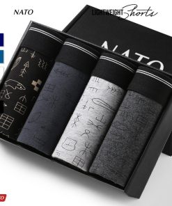 Quần Lót Nato GOOD Nam Vải Cotton 100% Thun Lạnh Cao Cấp Màu Đen Xám Trơn Boxer Sịp Đùi Xì Lip Sì-thoitrangcenter