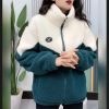 Xiao Winter Ấm Áp Áo Khoác Nữ Áo Khoác Cotton Đệm Lông Cừu Dày Cổ Đứng Dây Kéo Thu Đông Áo Khoác Nữ Cao Cấp Mặc MC Phù Hợp Với-thoitrangcenter