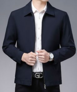 Áo khoác thông thường mới dành cho áo khoác nam mùa xuân thu Áo khoác công sở cổ đứng rộng dành cho nam giới trung niên và người già-thoitrangcenter