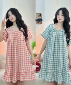 Váy ngủ hè cho nữ mềm mại thoải mái mặc nhà Xưởng may Sm chất đũi lạnh mát-thoitrangcenter