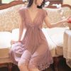 Váy Ngủ Gợi Cảm Nữ Phong Cách Công Chúa Bộ Đồ Ngủ Cao Cấp Tính Khí Ren Quyến Rũ Homewear Phiên Bản Chất Lượng Cao-thoitrangcenter