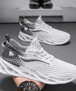 Giày thể thao nam mùa hè mới về đế mềm lưới thoáng khí Giày nam cổ thấp chạy bộ-thoitrangcenter