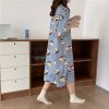 đầm ngủ mặc nhà in hoạt hình cute dễ thương mùa hè big size nữ-thoitrangcenter