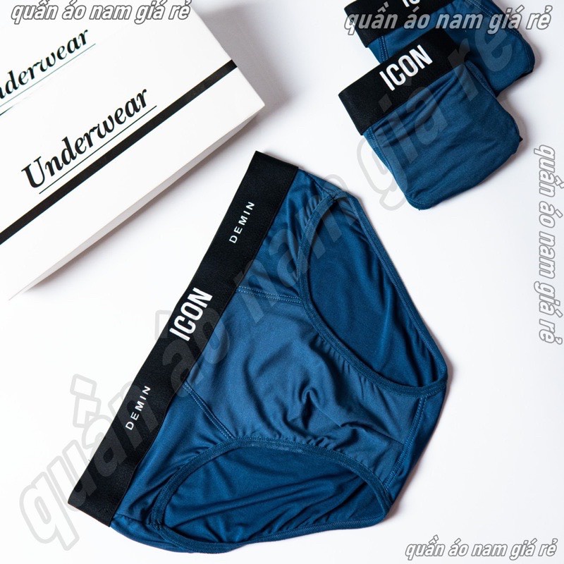 quần sịp Tam Giác họa tiết ICON cao cấp chất thun lạnh kháng khuẩn co giãn 4 chiều-thoitrangcenter
