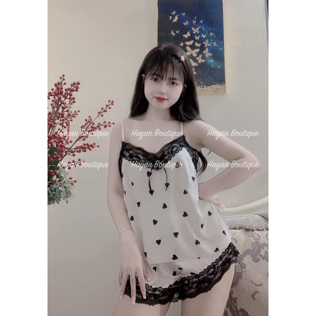 đầm ngủ lụa phối ren mặc nhà gợi cảm HT99-thoitrangcenter