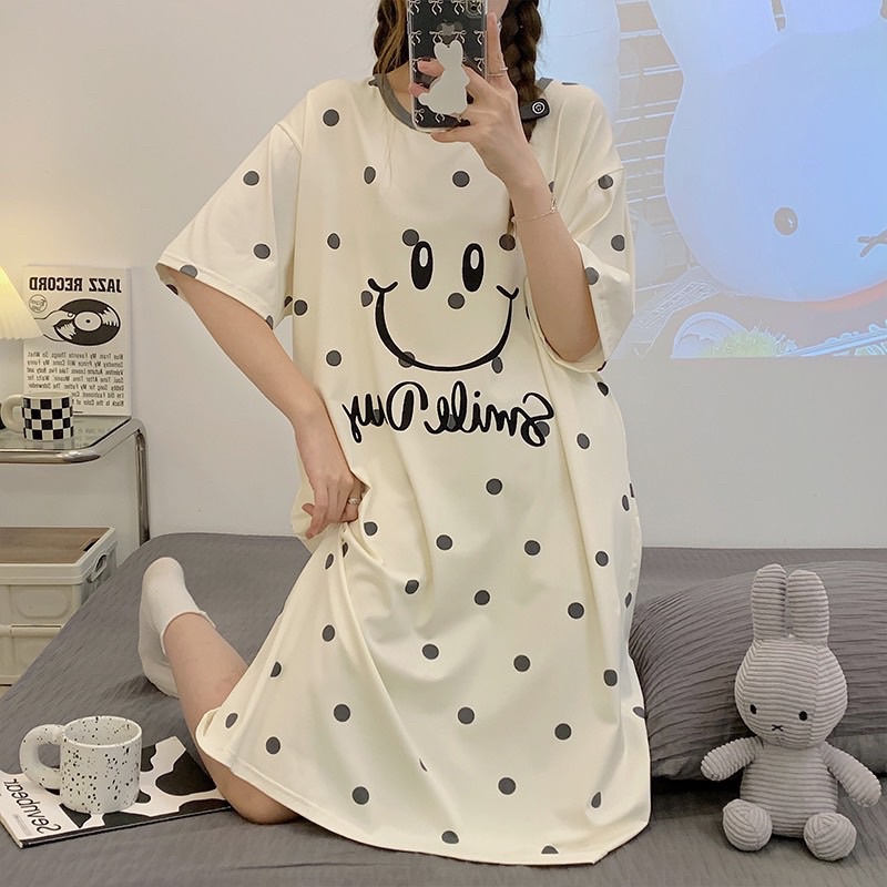 váy mặc nhà chất thun mềm - mịn - mát co giãn 4 chiều-thoitrangcenter