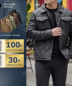 Áo Khoác Gió Nam Saigo MK CLEVER Chất vải Gió da