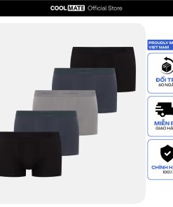 Combo 5 quần lót sịp nam Trunk Cotton (2-3 màu) co giãn thoải mái Coolmate-thoitrangcenter