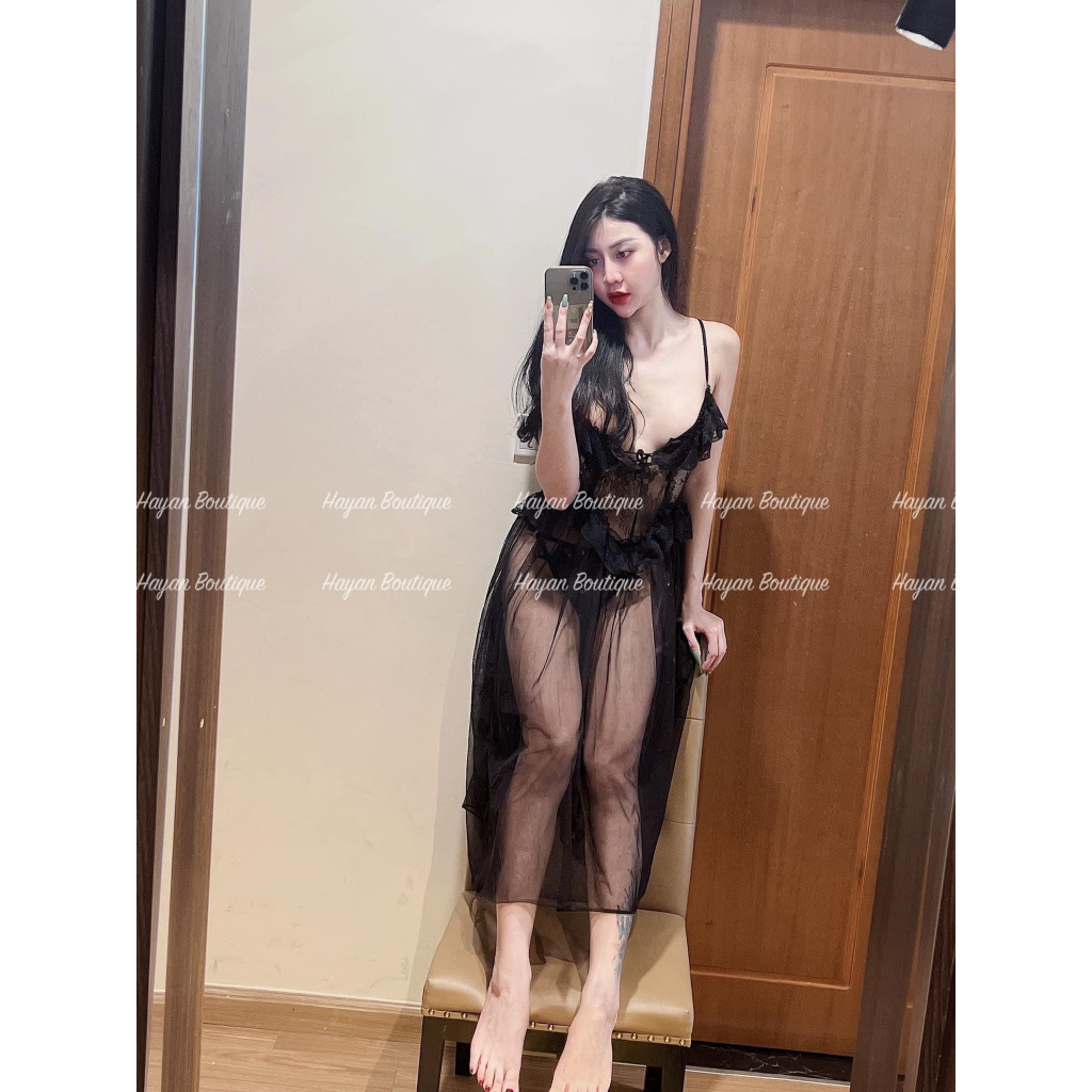 đồ ngủ ren xuyên thấu mềm mại gợi cảm HT284-thoitrangcenter