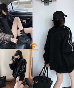 Áo khoác gió thể thao 2 viên sọc cá tính năng động chất dù 2 lớp dày dặn form nam nữ