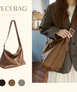 Túi da đeo chéo quai lớn phong cách Hàn quốc-thoitrangcenter