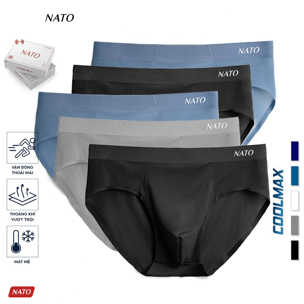 Quần Lót Nam PROFIT & SLIP Boxer Trơn Vải Lụa Băng Tự Nhiên Thun Lạnh Cao Cấp Tam Giác Sịp Đùi NATO-thoitrangcenter